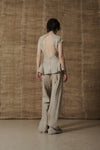 Mutedance 25 Spring/Summer Flower-dyed Short-sleeved Tunic Top MD-MD25SS09-linen